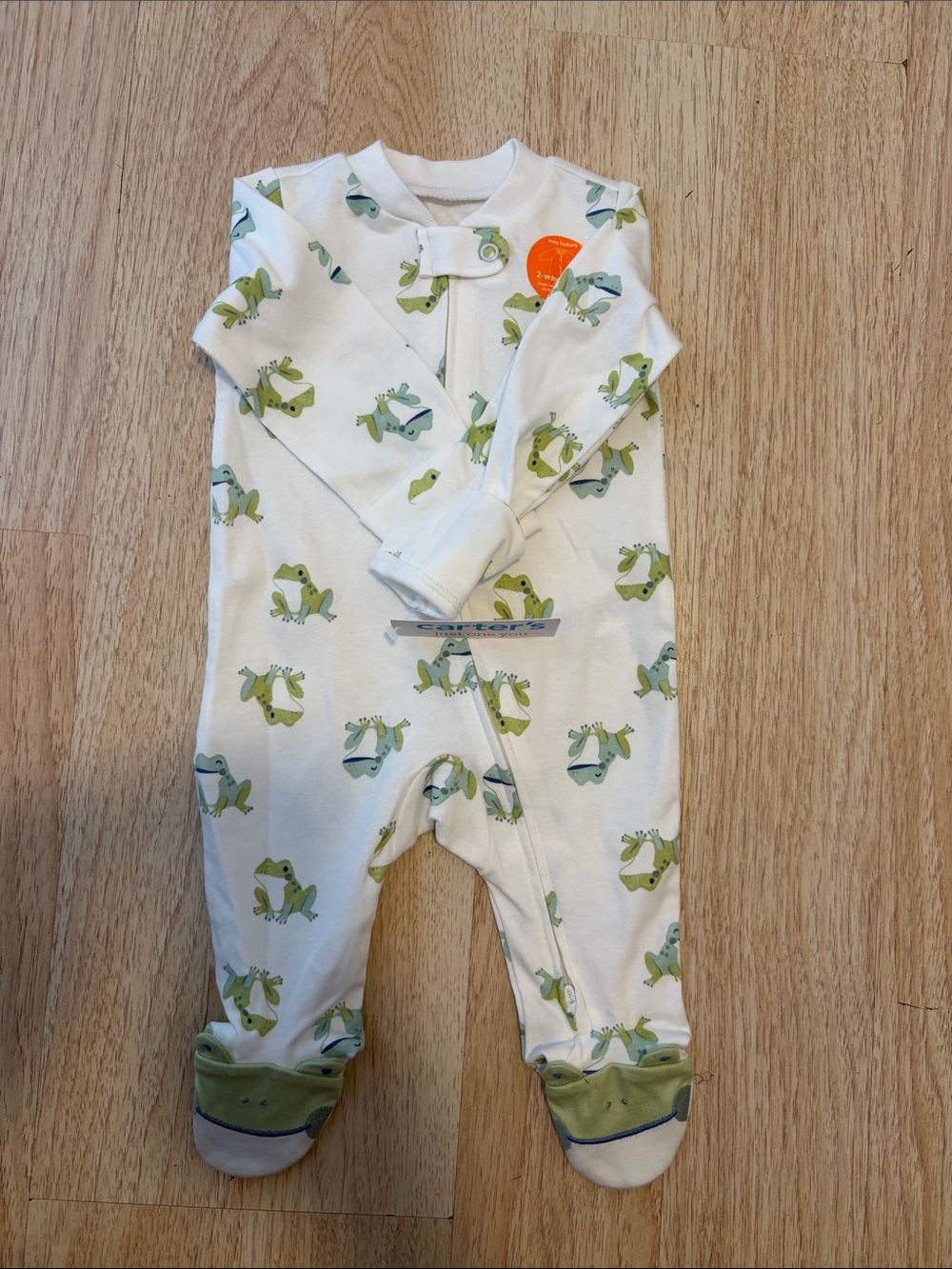 4 Carter's Ribbed Footed One-Pieces - Picture 6 of 6